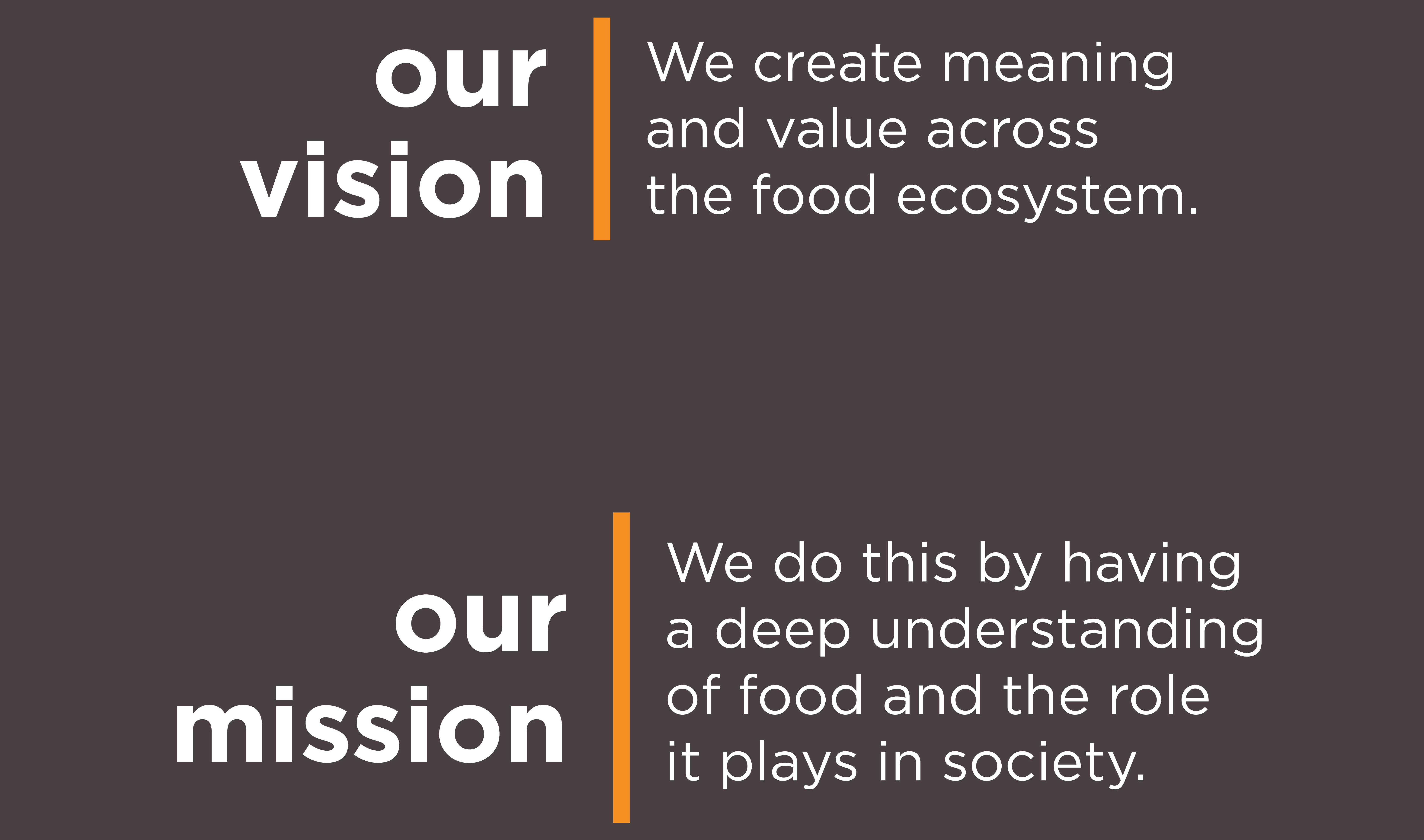 Nourish vision and mission statements
