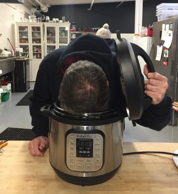 copywriter Jim Wright with an Instant Pot
