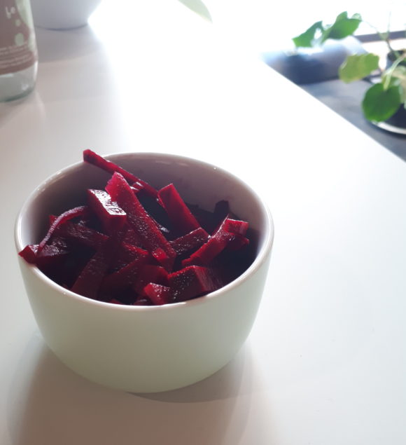 Bowl of pickled beets