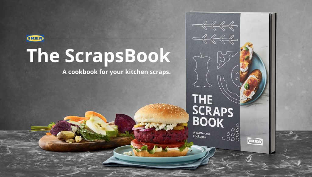 The Ikea ScrapsBook helps consumers turn food waste into meals.